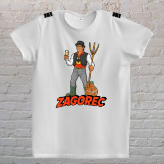 bijela majica zzagorec kao parodija na zagor strip